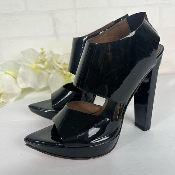 Marni Platform Heels Womens Size EU 36 US 5.5 Black Patent Leather - Picture 12 of 14